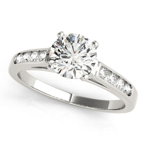 Single Row Channel Set Engagement Ring
