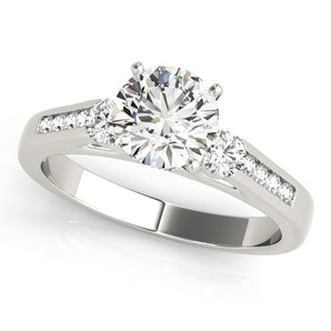 3 Stone Round Engagement Ring