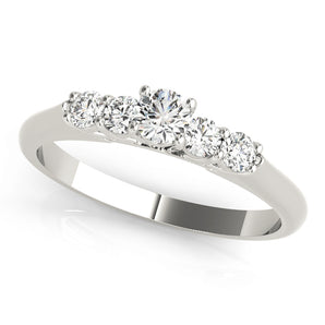 Single Row Prong Set Engagement Ring