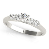 Single Row Prong Set Engagement Ring