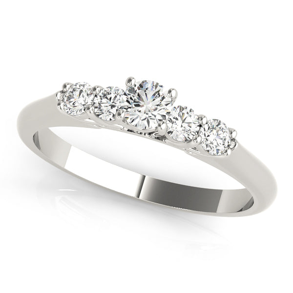 Single Row Prong Set Engagement Ring