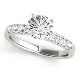 Single Row Prong Set Engagement Ring