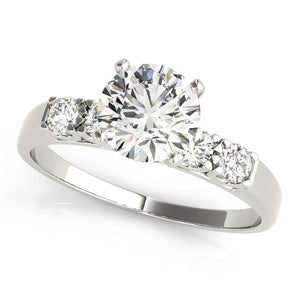 Single Row Prong Set Engagement Ring