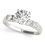 Single Row Prong Set Engagement Ring