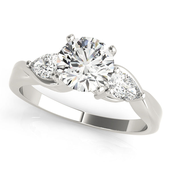 3 Stone Pear Engagement Ring
