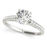 Single Row Prong Set Engagement Ring