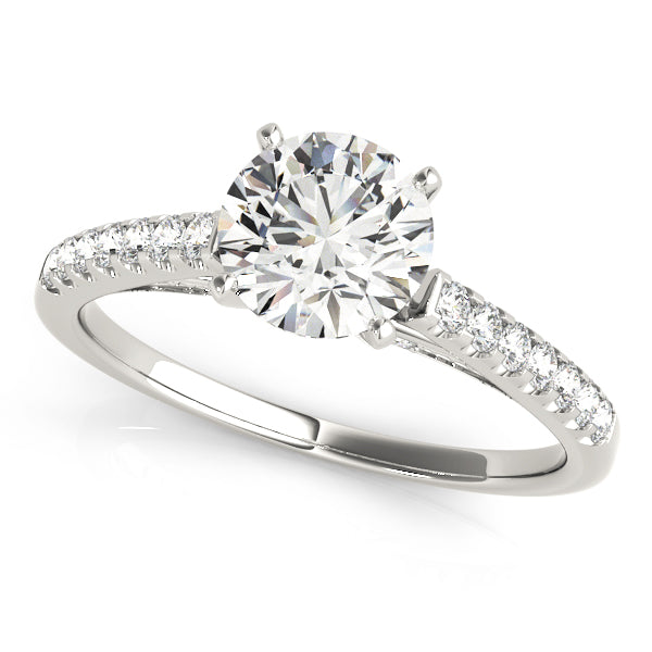 Single Row Prong Set Engagement Ring