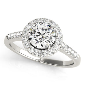 Round Halo Engagement Ring