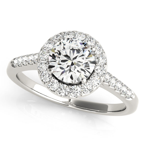 Round Halo Engagement Ring