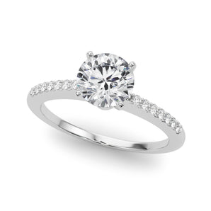 Single Row Prong Set Engagement Ring
