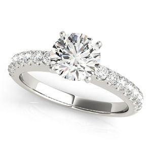 Single Row Prong Set Engagement Ring