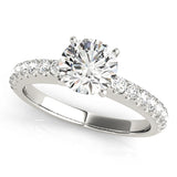 Single Row Prong Set Engagement Ring