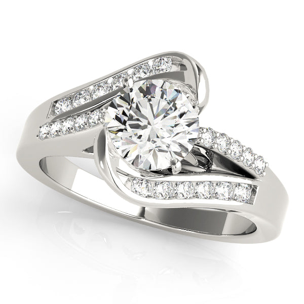 Round Bypass Engagement Ring