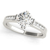 Single Row Channel Set Engagement Ring