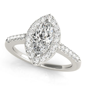 Marquise Halo Engagement Ring (50375-E)