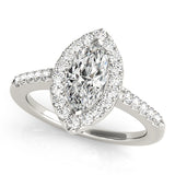 Marquise Halo Engagement Ring (50375-E)