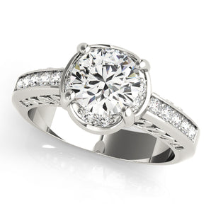 Single Row Prong Set Engagement Ring