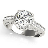 Single Row Prong Set Engagement Ring