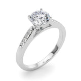 Single-Row Channel-Set Engagement Ring - alt view