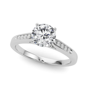 Single-Row Channel-Set Engagement Ring