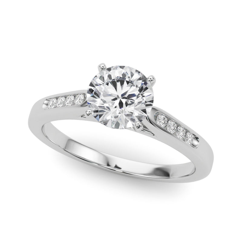 Single-Row Channel-Set Engagement Ring