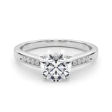 Single-Row Channel-Set Engagement Ring - alt view