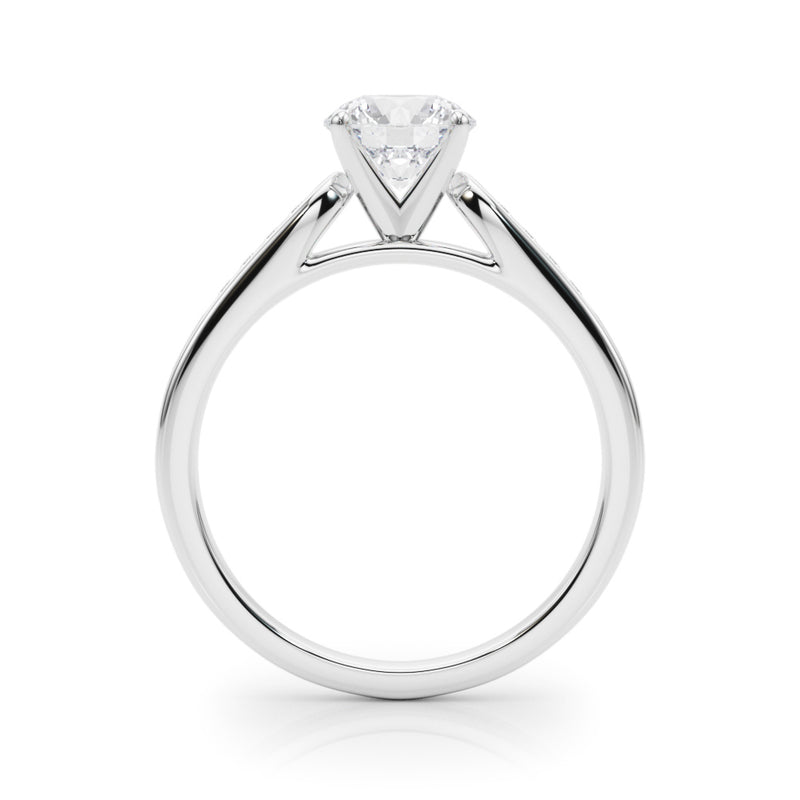 Single-Row Channel-Set Engagement Ring - alt view