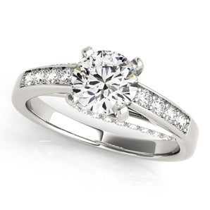 Single Row Prong Set Engagement Ring