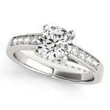 Single Row Prong Set Engagement Ring