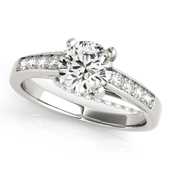 Single Row Prong Set Engagement Ring