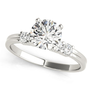 Single Row Prong Set Engagement Ring