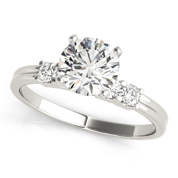 Single Row Prong Set Engagement Ring