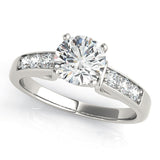 Single Row Channel Set Engagement Ring