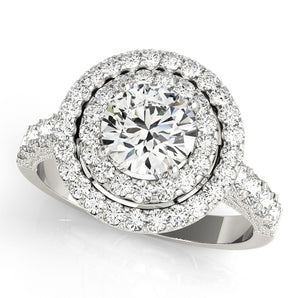 Round Halo Engagement Ring