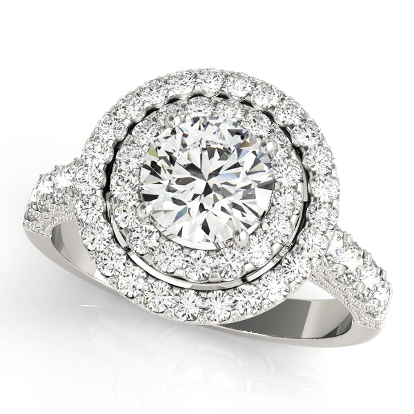 Round Halo Engagement Ring