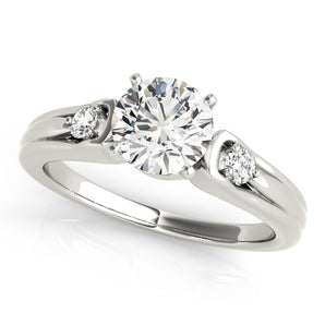 3 Stone Round Engagement Ring