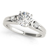 3 Stone Round Engagement Ring