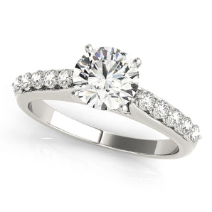 Single-Row Prong-Set Engagement Ring