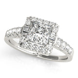 Square Halo Cushion Engagement Ring