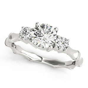 3 Stone Round Engagement Ring
