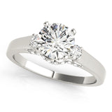 3 Stone Round Engagement Ring