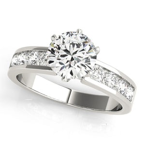 Single-Row Channel-Set Engagement Ring