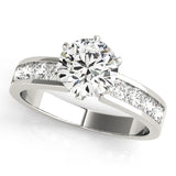Single-Row Channel-Set Engagement Ring