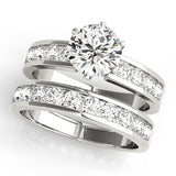 Single-Row Channel-Set Engagement Ring - alt view