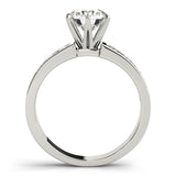 Single-Row Channel-Set Engagement Ring - alt view