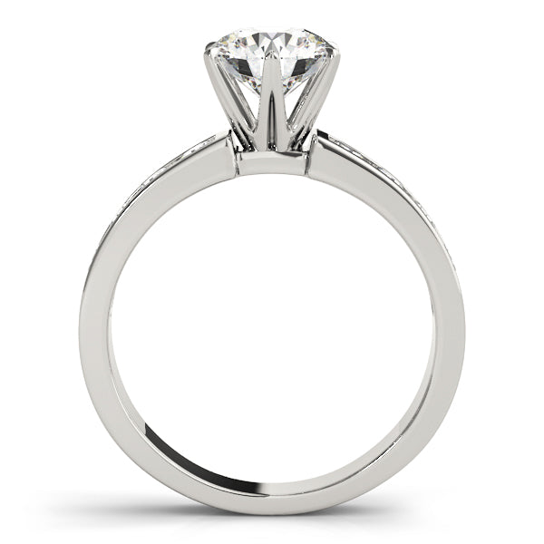 Single-Row Channel-Set Engagement Ring - alt view