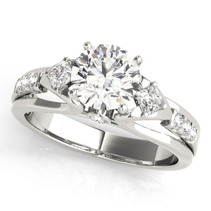 3 Stone Round Engagement Ring