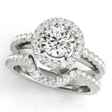 Halo Engagement Ring (Round Center) - alt view