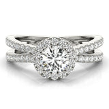 Halo Engagement Ring (Round Center) - alt view