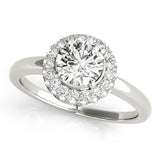 Round Halo Engagement Ring